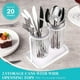 thumbnail image 3 of Countertop Silverware Fork and Spoon Holder, Countertop Plastic Silverware Organizer, Silverware Caddy with Drainer, Clear, 3 of 5