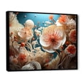 thumbnail image 2 of Designart "Symphony Of Underwater Florals" Coastal Coral Under Water Floater Framed Wall Art Living Room, 2 of 5