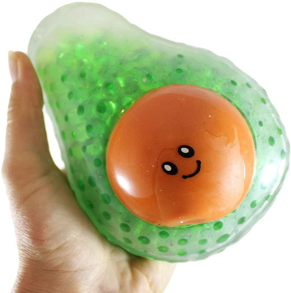 1 AVOCADO Jumbo Fruit Water Bead Filled Squeeze Stress Balls - Sensory, Fidget Toy -Fruit