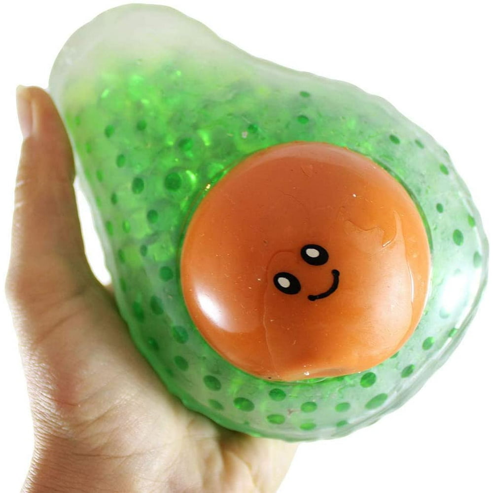 1 AVOCADO Jumbo Fruit Water Bead Filled Squeeze Stress Balls Sensory