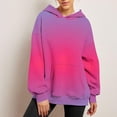 thumbnail image 5 of HAPIMO Rollbacks Hoodie Sweatshirt for Women Half Zip Pocket Drawstring Pullover Tops Gradient Color Long Sleeve Relaxed Womens Sweatshirt Teen Girls Clothes Red XXXXXL, 5 of 5