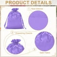 thumbnail image 3 of Uxcell Satin Drawstring Gift Bags for Jewelry, Candy, and Party Favors Light Purple 6 x 8 Inch, 3 of 7
