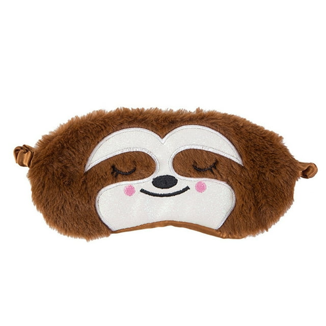 Coofit Sleeping Mask Plush Sloth Panda Eye Mask Sleeping Blindfold with Elastic Strap