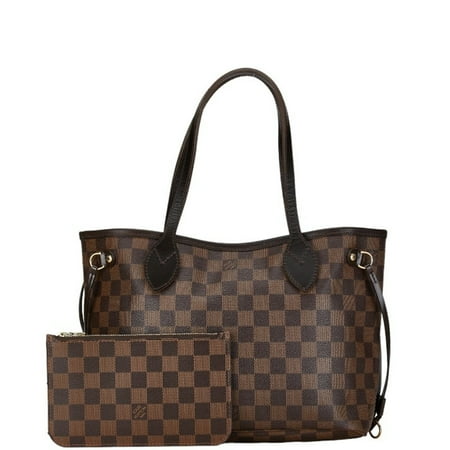 Pre-Owned Louis Vuitton Damier Neverfull PM Handbag Tote Bag N51109 Brown PVC Leather Women's LOUIS VUITTON (Fair)