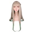 thumbnail image 1 of Peluca de cosplay de 80 cm de largo, lisa, rubia, verde degradado, 1 of 3