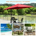 thumbnail image 4 of Costway Parasol Déporté de Patio 10 X 10 Pi en Aluminium, Rotation 360°, Inclinaison, Bourgogne, 4 of 10
