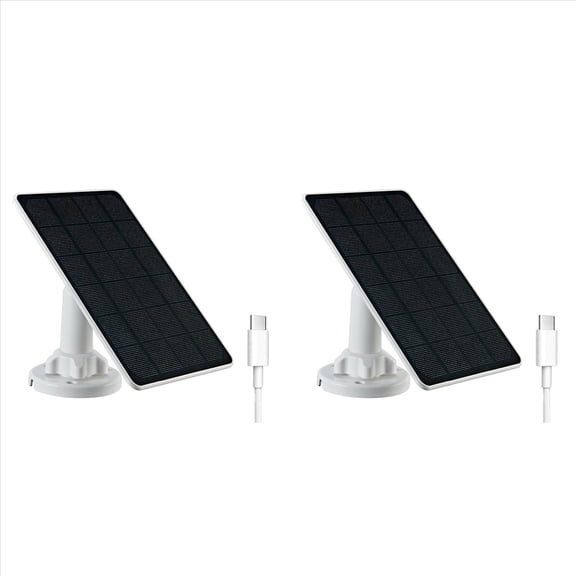 2X 3W Solar Panel for Security Camera Outdoor IP65 Waterproof with 3 Meters Charging Cable for Outdoor Camera Charging,C