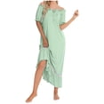 thumbnail image 2 of Zpanxa Women's Comfortable Sleepshirt Nightdress Short Sleeve Solid Color Soft Pajama Dress Loungewear, 2 of 4