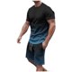 thumbnail image 1 of Mens Pantalones Casuales Cuello Redondo Impresión de Manga Corta Blusa Y Pantalones Cortos Traje, Pantalones de Traje para Hombres, 1 of 7