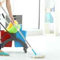 Raindrops  Dustpan Stick Handle Grip Replacement Mop for Floor Cleaning Silver