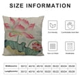 thumbnail image 6 of Acheng Lotus Throw Pillow,Chinese-Style Lotus Water Lily Flower Art Drawing Decorative Cushion Cover Square Throw Pillow Cover,2 Pcs White, 6 of 6