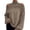 Khaki, variant on Gkeoshab Women Fall Clothes Women's 2025 Off-Shoulder Mock Neck Sweater with Puffed Sleeves, Cable Knit Oversized Pullover for Fashion-Forward Fall and Winter Layering and Chic Occasions Black L
