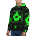thumbnail image 3 of Lsque Geometry Dash Pattern Casual Men's Hoodie,Hooded Sweatshirt with Kangaroo Pocket,Pullover Hoodie-4X-Large, 3 of 8