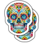 Colorful Skull Stickers, Sugar Skull Decal, Day Of The Dead Stickers, Skull Stickindle Sticker, Stickers For Tablet, College Gift, Scrapbook Stickers, Gratitude Stickers, Quote Stickers