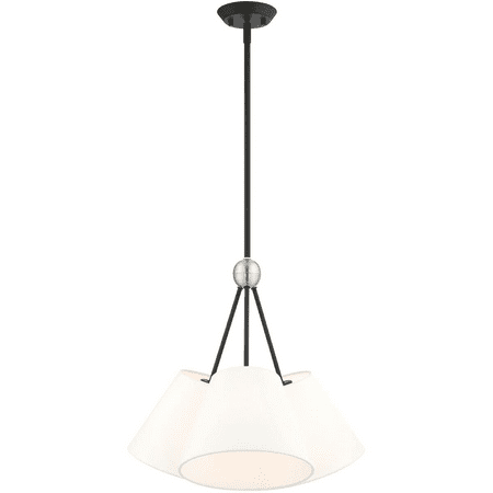 

Black Tone Finish Chandeliers Steel Material Medium Type 21 Long 3 Light Fixture