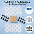 thumbnail image 4 of Ophanie Replacement Filters for Cat Water Fountain Veken/Ophanie 108oz/95oz/85oz Pet Water Fountain, Replacement Filters & Pre-Filter Sponges, 32 Pack, 4 of 7