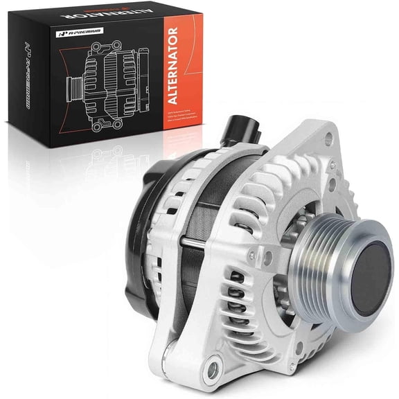 A-Premium Alternator Compatible with Honda Odyssey 2011-2013, Pilot 2012-2015, Ridgeline 2012-2014, V6 3.5L, 130Amp 12V CW 6-Groove Pulley, Replace# 31100-RV0-A01