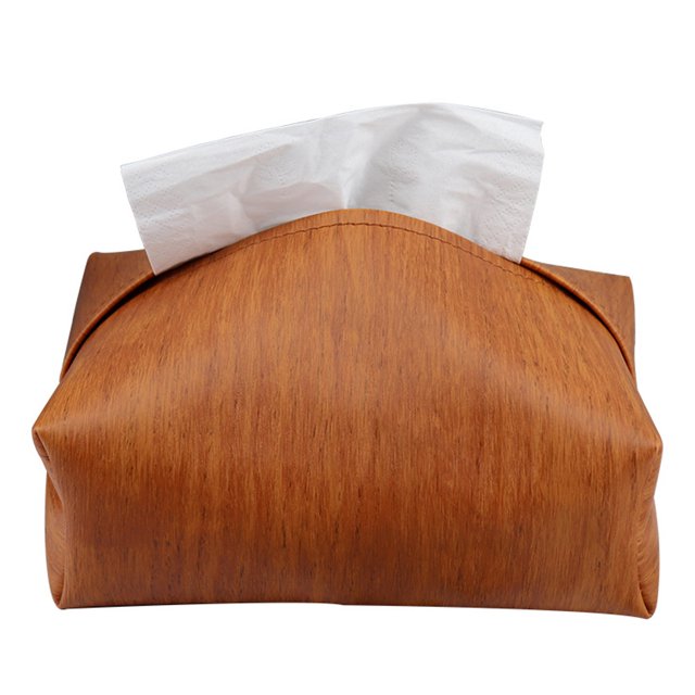 Dinheiro Cubierta para caja de pañuelos, pintura de grano, cubierta rectangular de cuero PU para caja de pañuelos, accesorios de baño, soporte para caja de pañuelos