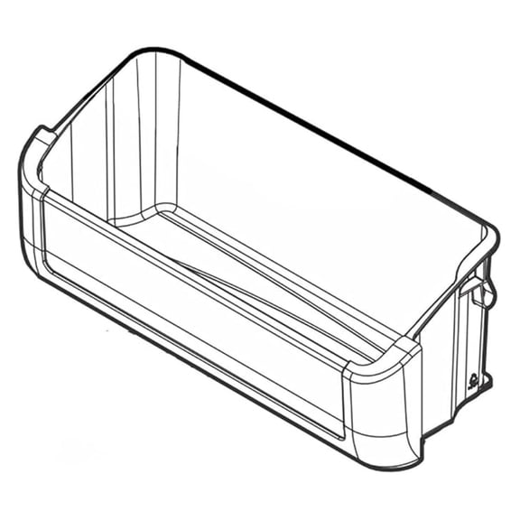 242079801 Refrigerator Door Half-Gallon Bin Genuine Original Equipment Manufacturer () Part