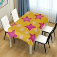 thumbnail image 4 of Yayeee Tablecloths 54" x 54" Rectangle Wrinkle Resistant Party Table Cover, Large Pink Stars, 4 of 8