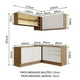 thumbnail image 3 of Cocina Integral de Esquina 329cm Madesa Glamy Marrón/Blanco, 3 of 5