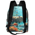 thumbnail image 3 of Lsque Underwater Swimming Guinea Pig Pattern Backpack – School Travel Canvas Daypack with Ergonomic Padded Straps, Multiple Compartments & Leather Handle, 3 of 5