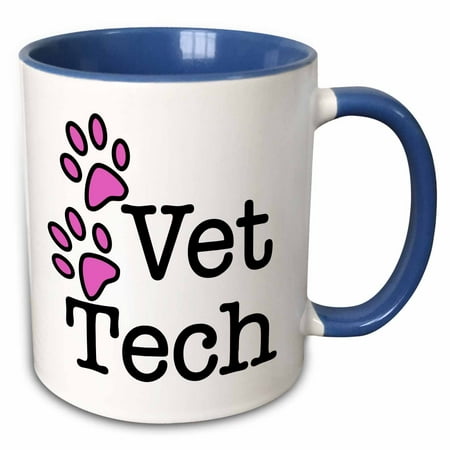 

3dRose Vet Tech Pink - Two Tone Blue Mug 11-ounce