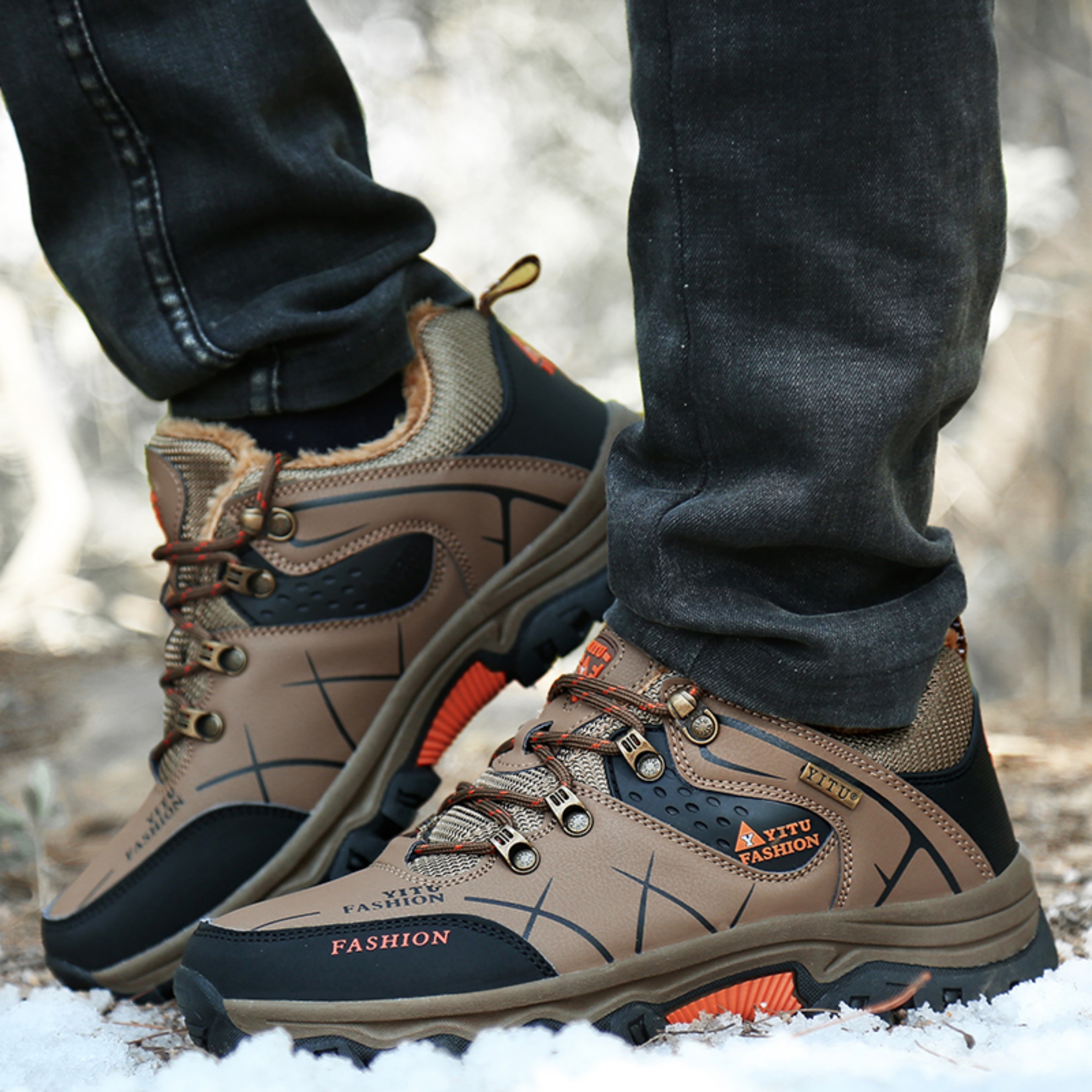SKIUHS Men's Hiking Shoes – Insulated & Breathable All-Terrain Options, Non-Slip Waterproof Outdoor Trail Shoes