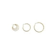 thumbnail image 4 of Time and Tru Adult Women's 6 On Multi Fashion Basic Gold Tone Graduated Hoops. Change Up Your Style 6 Days in a Row!, 4 of 6