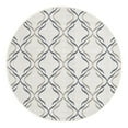 thumbnail image 3 of Unique Loom Outdoor Trellis Collection Area Rug - Parmaklik (4' Round Ivory/Navy Blue), 3 of 7
