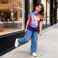 thumbnail image 4 of Lanbubble Girls Short Sleeve Graphic T-Shirt Fashion Cat Tee, Sizes 7-12, 4 of 7