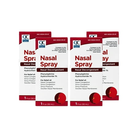 4 Pack Quality Choice Saline Nasal Relief Moisturizing Spray 1.5 Oz Each