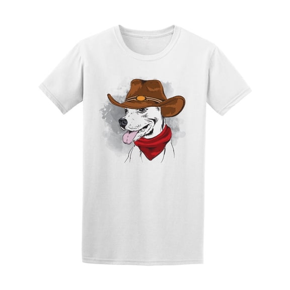 Dog In Cowboy Hat Tee Men's -Image by Shutterstock