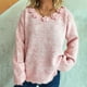 thumbnail image 4 of Ailaofu Womens Wool Blend Embroidery Floral Oversized Fit Sweater Trendy 2025, 4 of 6
