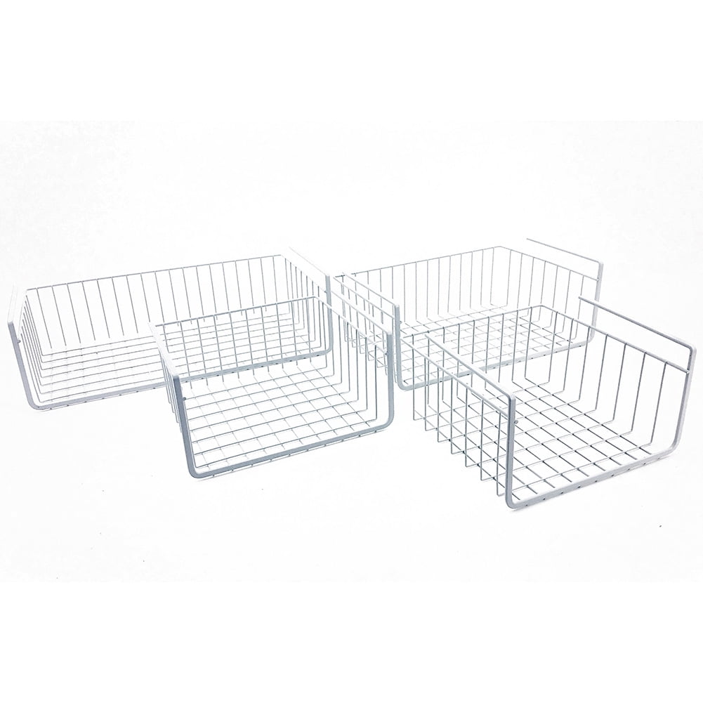 Modern Home Wire Hanging Basket Shelves Space Saving Under Shelf Storage Organizer
