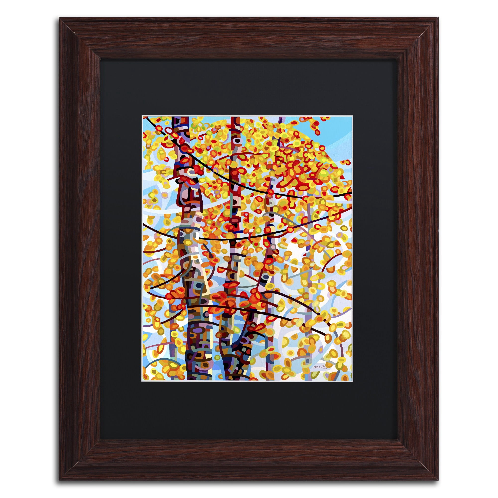 Mandy Budan 'Panoply' Black Matted Framed Art