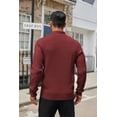 thumbnail image 3 of COOFANDY Mens Pullover Sweaters Casual Button Mock Neck Sweater Knit Poullover Long Sleeve Soft Sweater, 3 of 9
