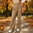 thumbnail image 2 of LIaqionyy Women Wide Leg Pants Casual High Waisted Business Pleated Dress Pant Work Slacks Trousers with Pockets, 2 of 7