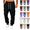 Style1-Black cargo sweatpants for men, variant on ersvoioy Cargo Sweatpants for Men with Pockets Casual Elastic Waist Drawsting Cinch Bottom Jogger Sweat Pants Solid Workout Trousers Outdoor Gray L