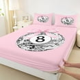 thumbnail image 3 of Castle Fairy Boys Girls Old Fashion Disco Ball 4 Pieces Queen Sheet Sets,Sport Billiards Ultra Soft Flat Sheet,Kawaii Pink Ribbon Bow Knot Queen Fitted Sheet,Ultra Soft Home Decor, 3 of 7