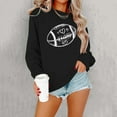 thumbnail image 2 of Ludearly Game Day Shirts Women Football Graphic Crewneck Sweatshirt Lightweight Long Sleeve Casual Pullover Sunday Tops, 2 of 5