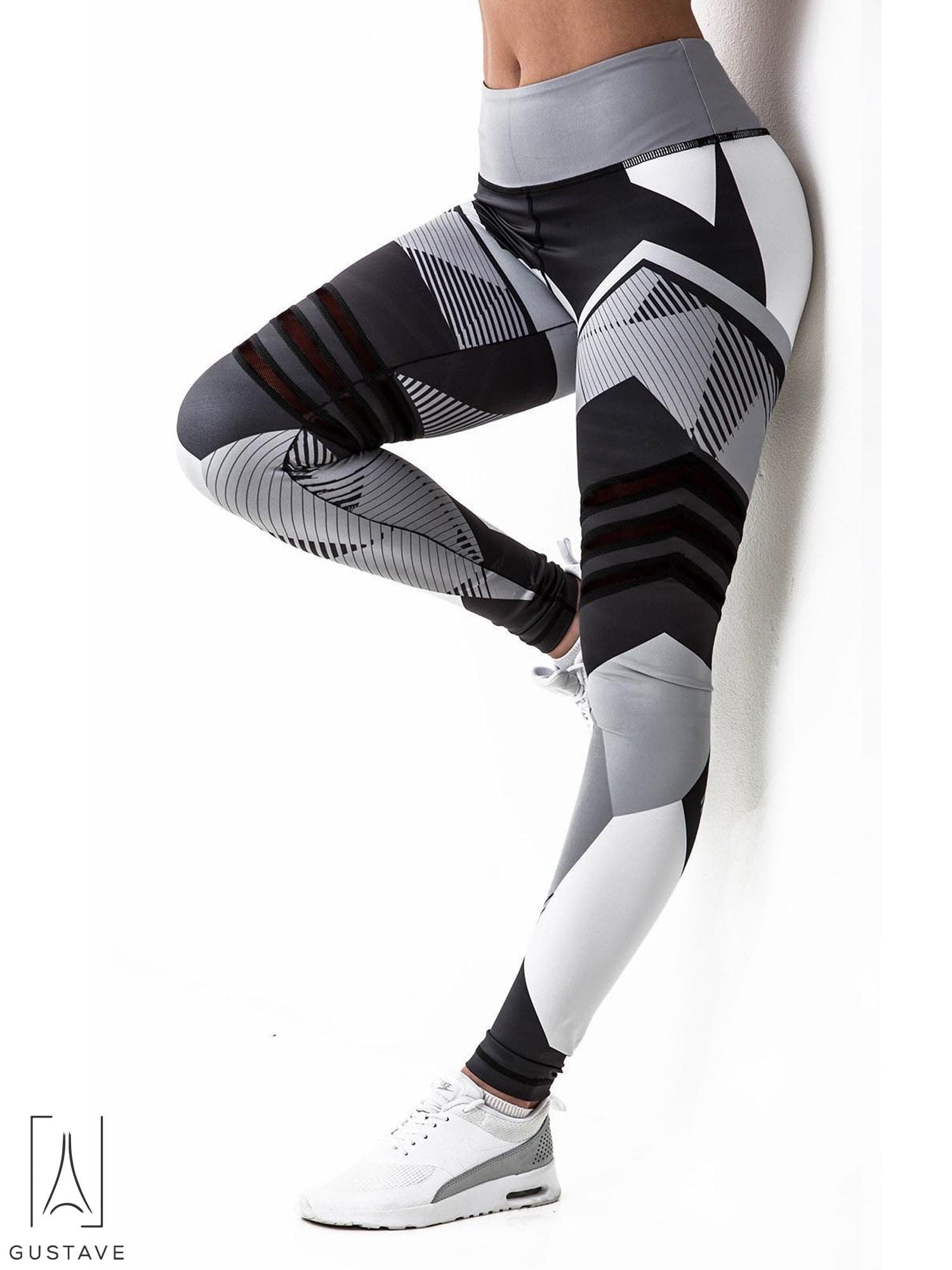 Women High Waist Yoga Leggings Power Flex Tummy Control Workout Stretch 3D Print Yoga Pants for Gym Exercise Fitness