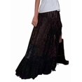 thumbnail image 3 of Women Floral Lace Maxi Skirts Sheer See Through Long Skirt Casual A Line Cover Up Beach Skirts Black S, 3 of 9