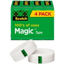 Scotch® Magic™ 810 Tape, 3/4" x 1,000", Clear, Pack Of 4 Rolls