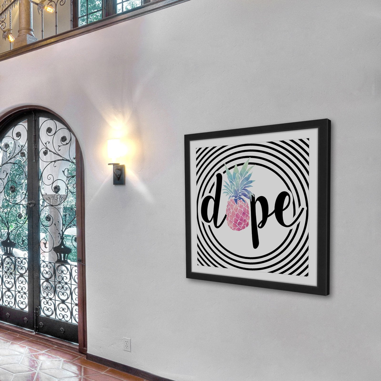 Marmont Hill "Dope Pineapple" by Diana Alcala Framed Painting Print