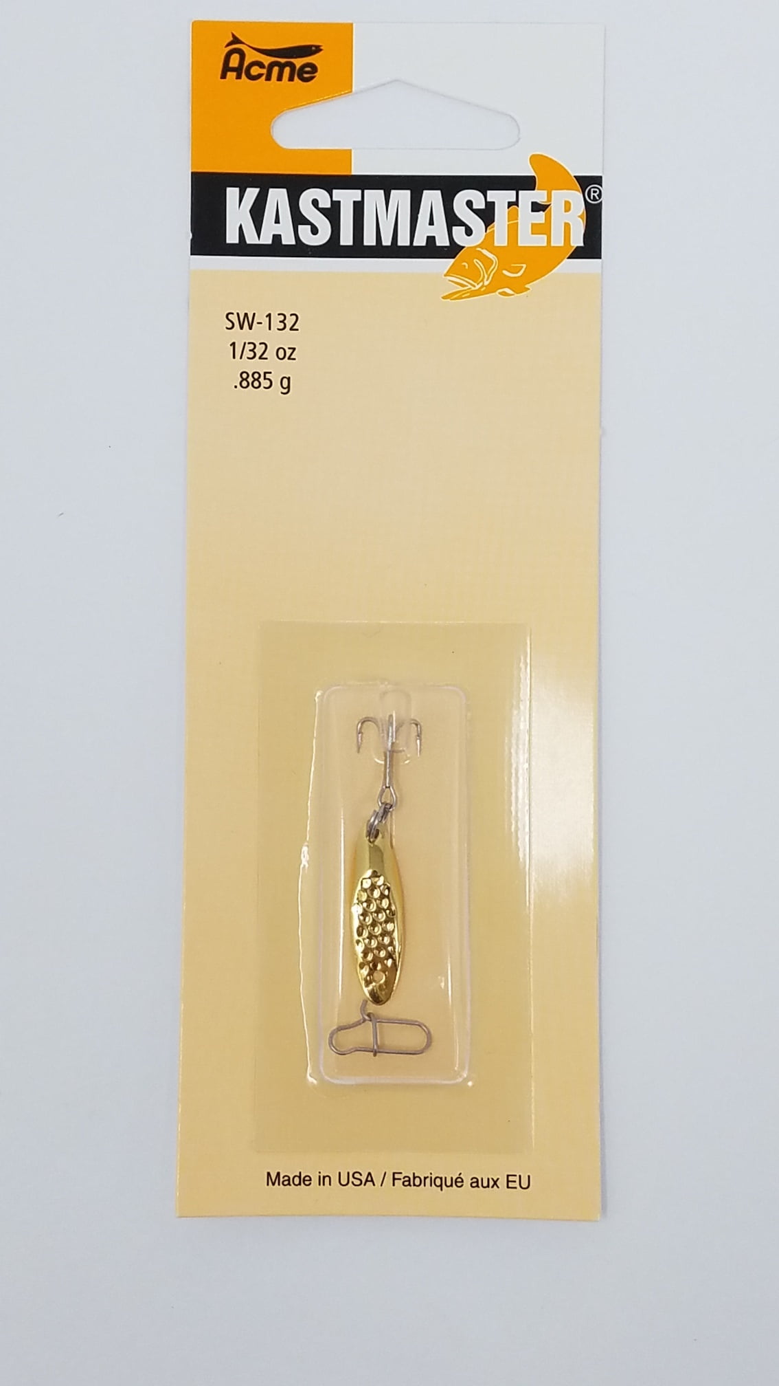 Acme Tackle Kastmaster Hammered, Fishing Lure Spoon, Gold, 1