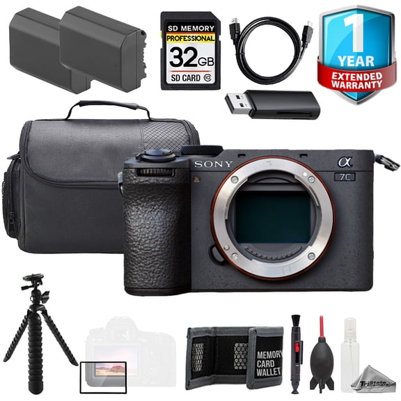 Sony a7C II Mirrorless Camera (Black)   32GB   1 Yr Warranty   Tripod- Value Kit (International Version)