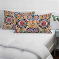 thumbnail image 4 of Colorful Boho Body Pillow Cover, Pillowcase Protectors with Zipper, Breathable Decorative Throw Pillow Case Cover, Watercolor Abstract Geometric Pillow Shams for Couch Sofa 24x36Inch, 4 of 8