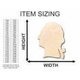 thumbnail image 2 of Unfinished Wood George Washington Shape - History - America - Craft - up to 46" DIY 8" / 1/4", 2 of 3