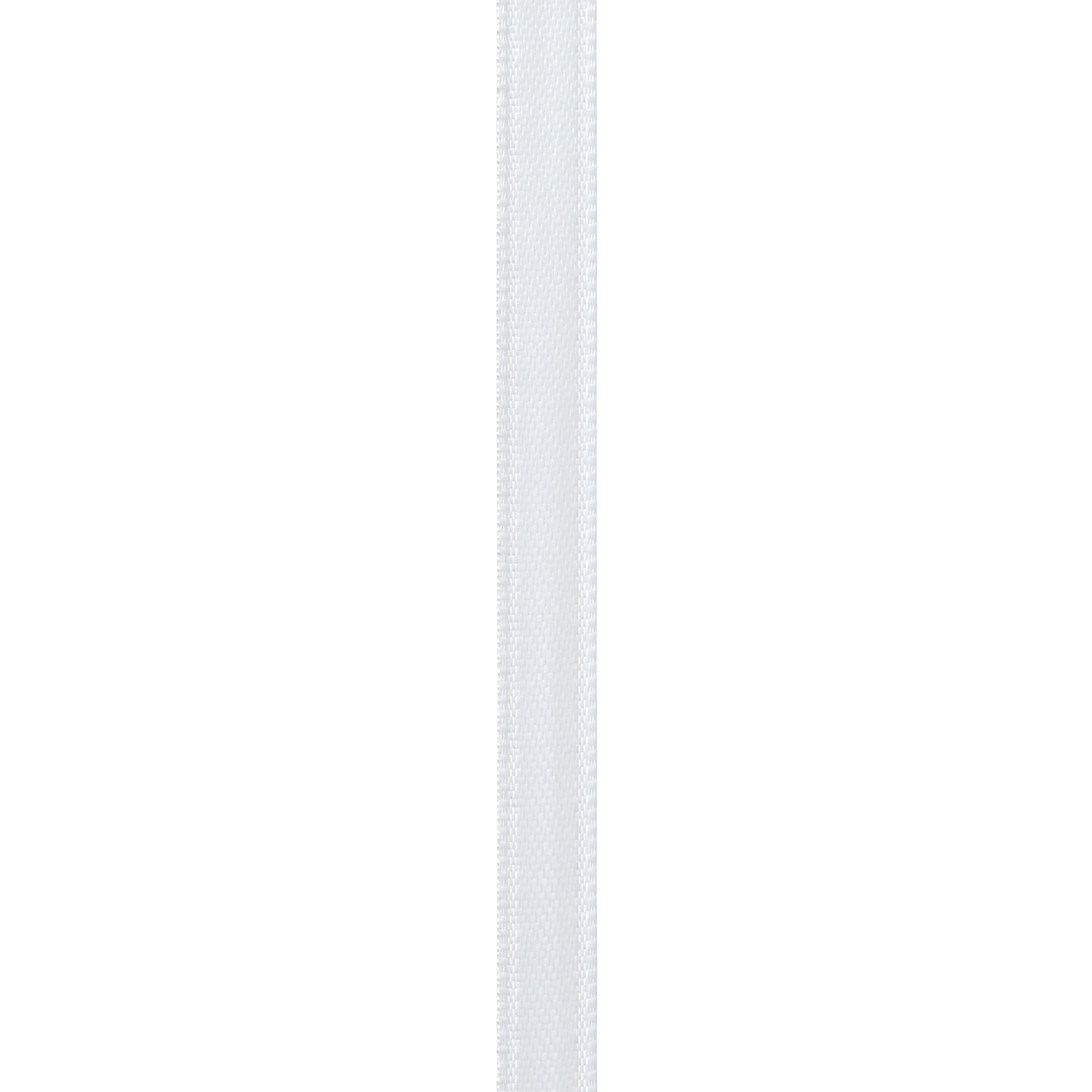 Offray Ribbon, White 1/4 inch Double Faced Satin Polyester Ribbon for Sewing, Crafts, and Gifting, 10 yards